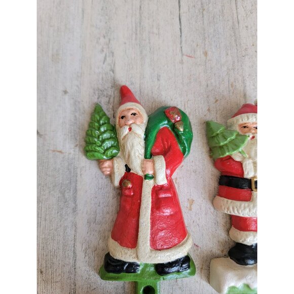 Metal Vintage Santa Claus hanging hook decor set home wall - Picture 3 of 7